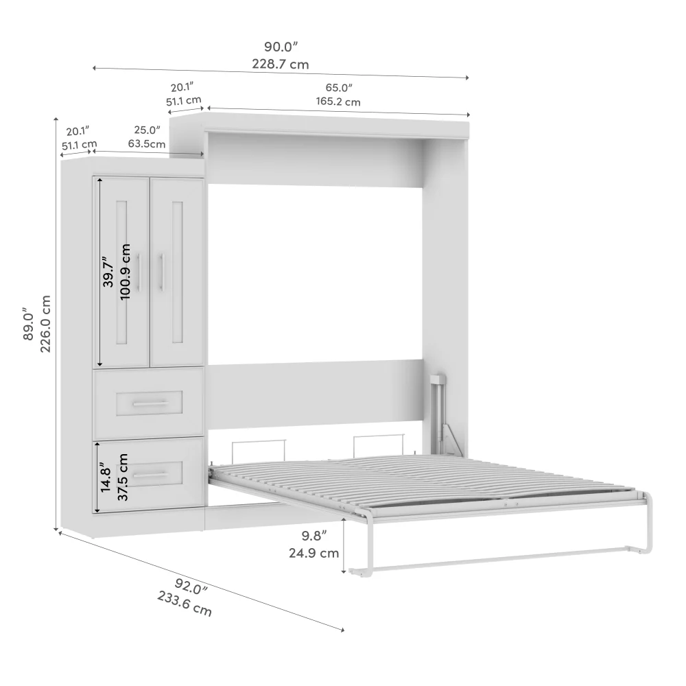 Murphy Bed with Storage Cabinet - Image 10