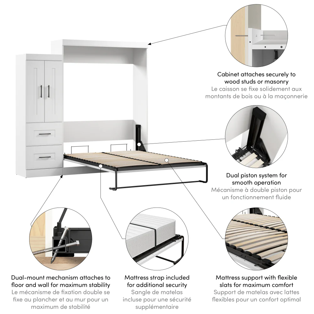 Murphy Bed with Storage Cabinet - Image 8