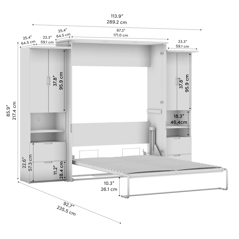 Murphy Bed with Storage Towers - Image 11