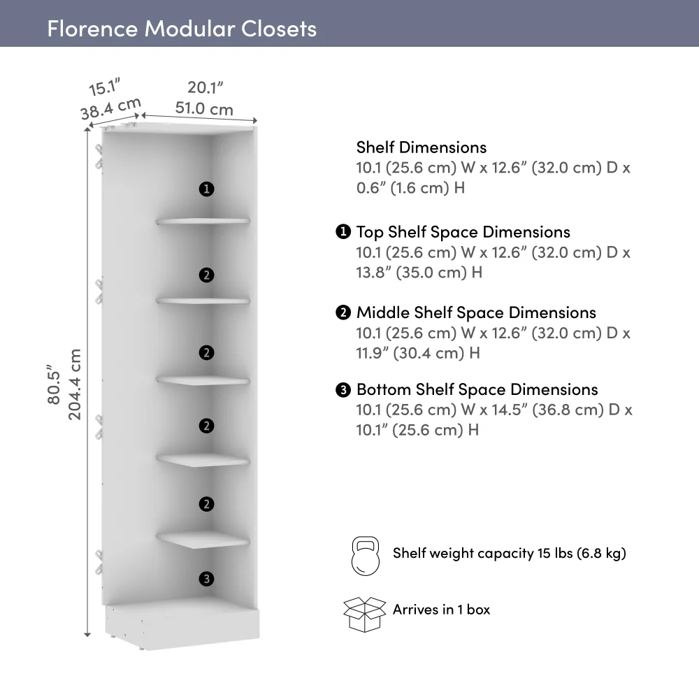 20W x 16D Corner Closet Organizer - Image 6