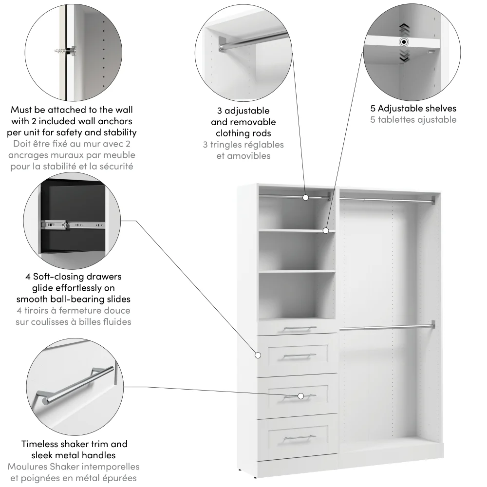61W x 16D Modular Closet Organizer - Image 12