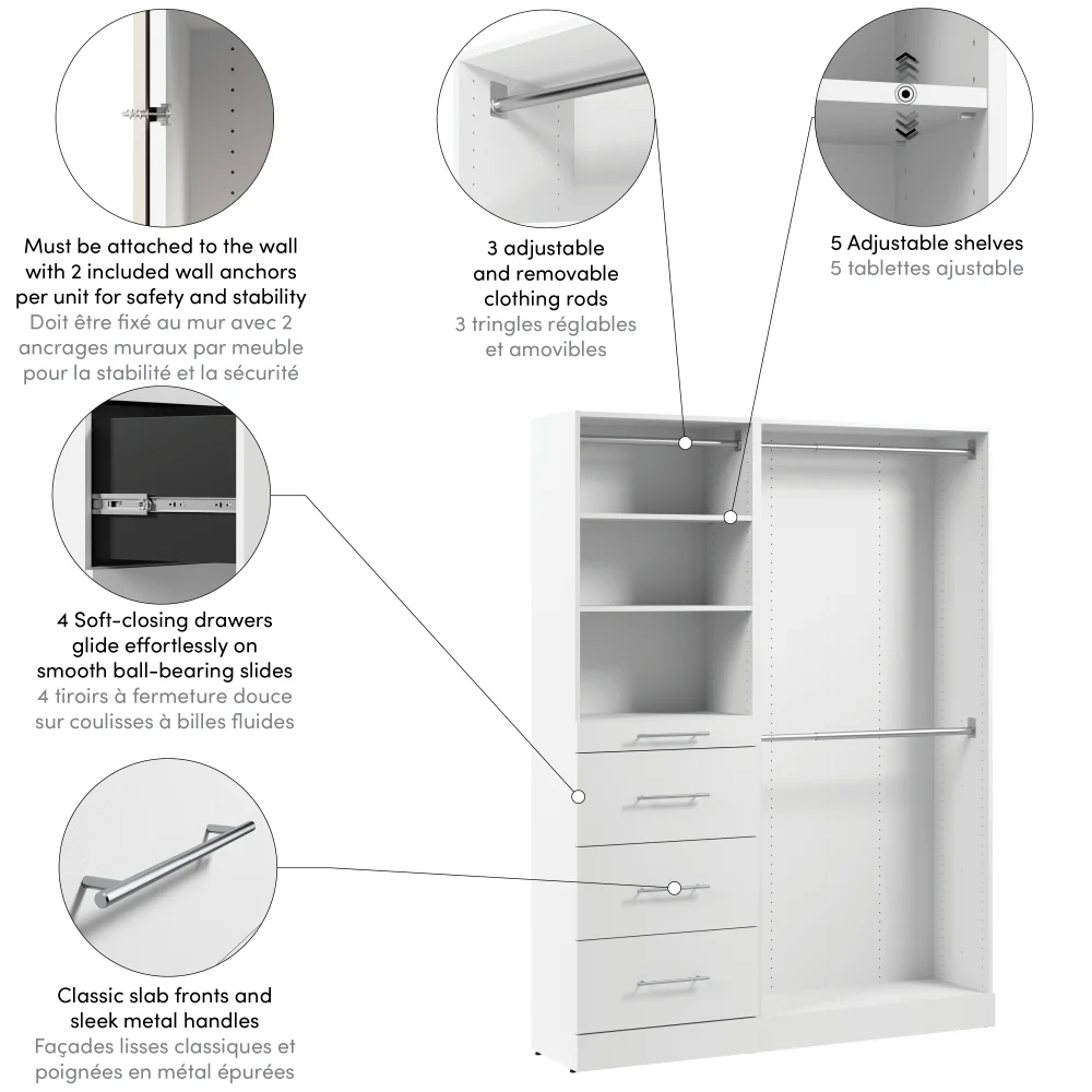 61W x 16D Modular Closet Organizer - Image 24
