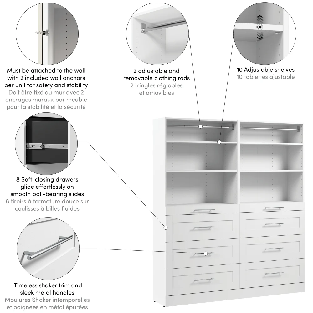 71W x 16D Modular Closet Organizer - Image 6