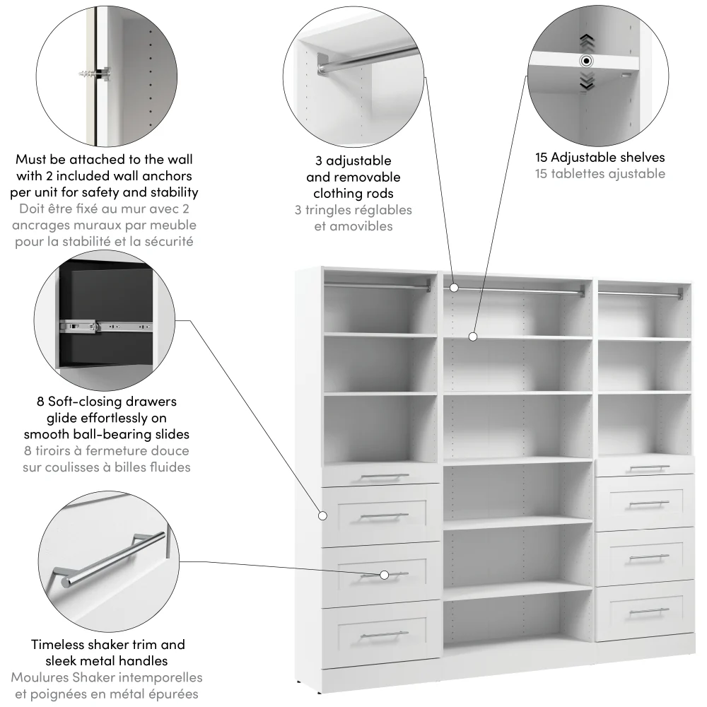 85W x 16D Modular Closet Organizer - Image 12