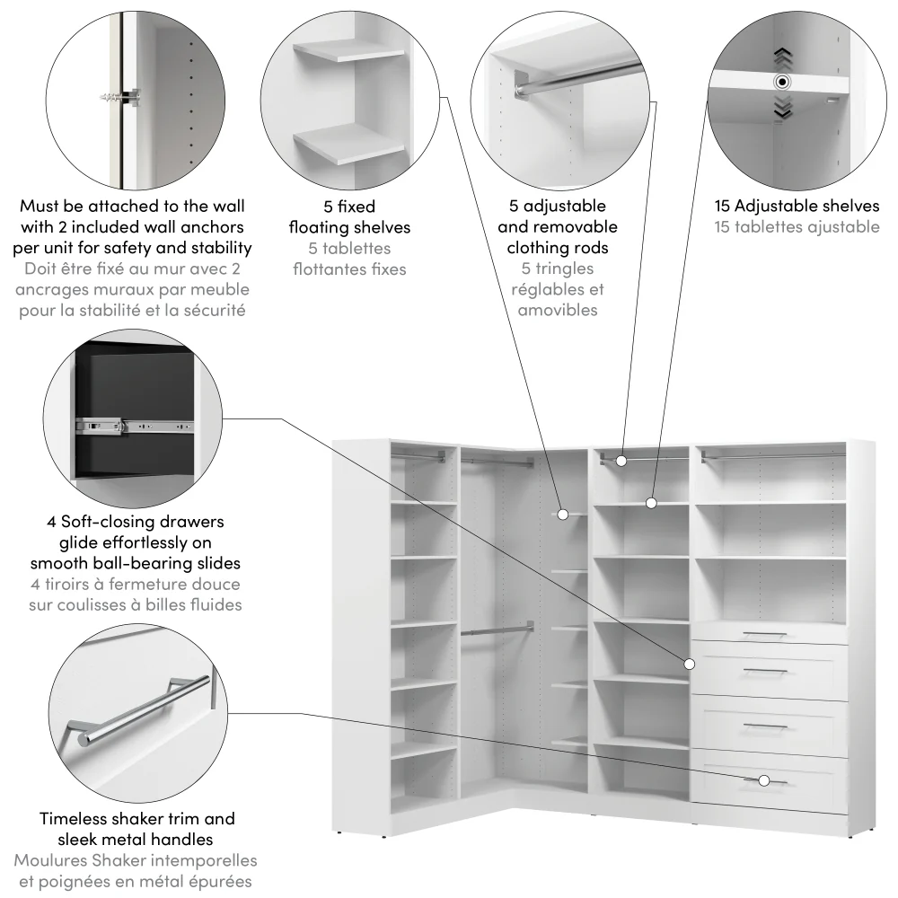 Modular L-Shaped Closet Organizer - Image 6
