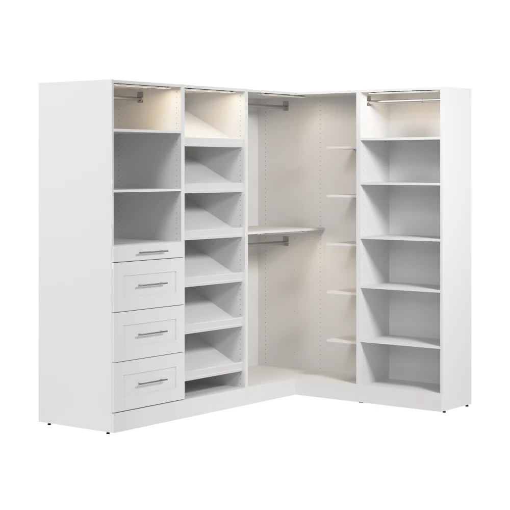 Modular L-Shaped Closet Organizer