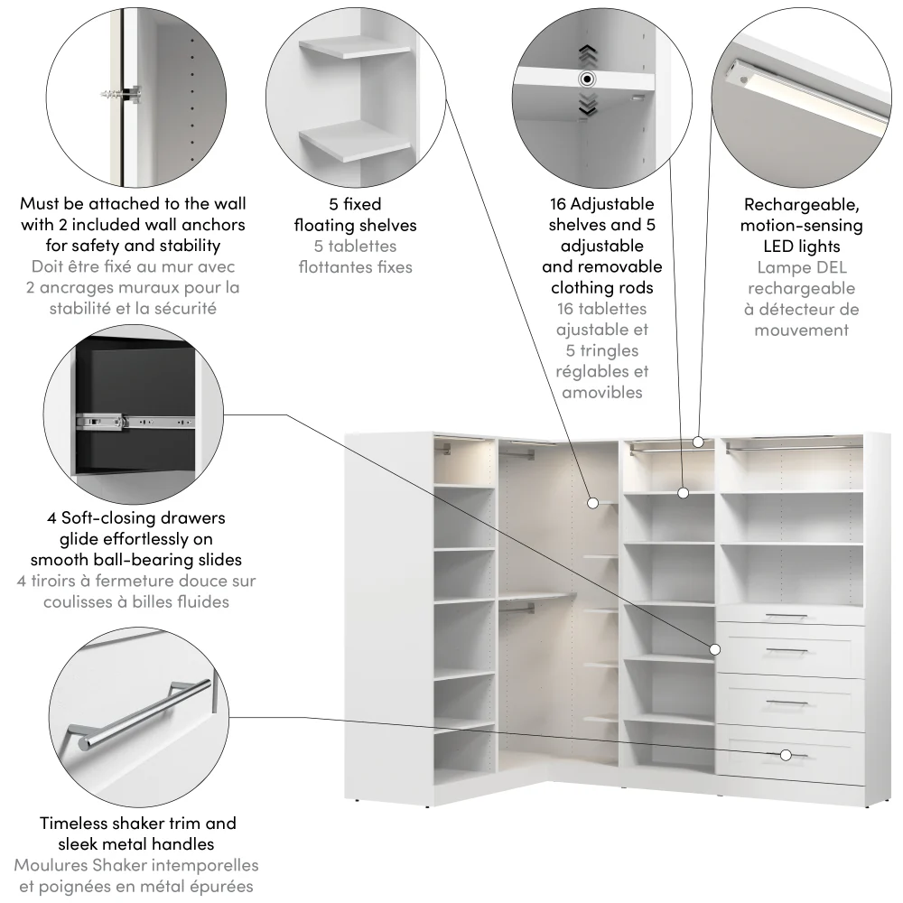 Modular L-Shaped Closet Organizer - Image 13