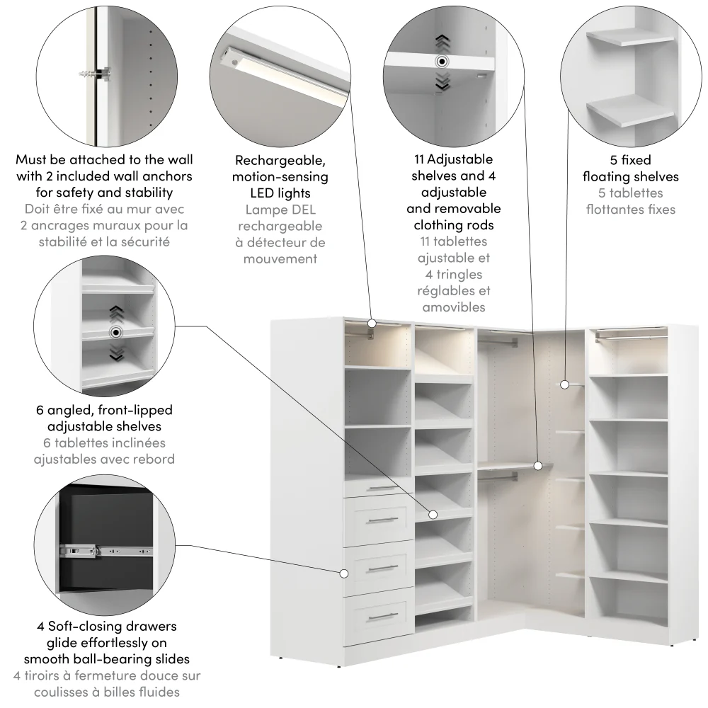 Modular L-Shaped Closet Organizer - Image 6