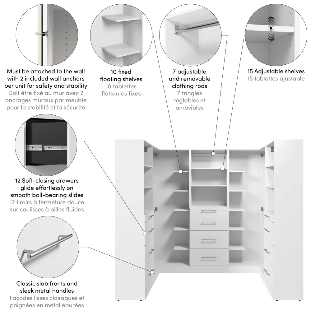 Modular U-Shaped Closet Organizer - Image 18