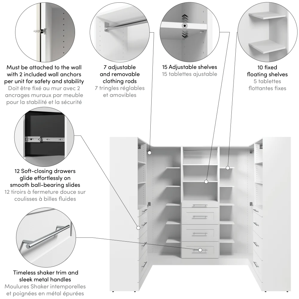 Modular U-Shaped Closet Organizer - Image 6