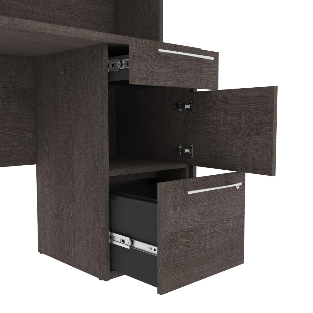 L-Shaped Desk with Hutch - Image 3