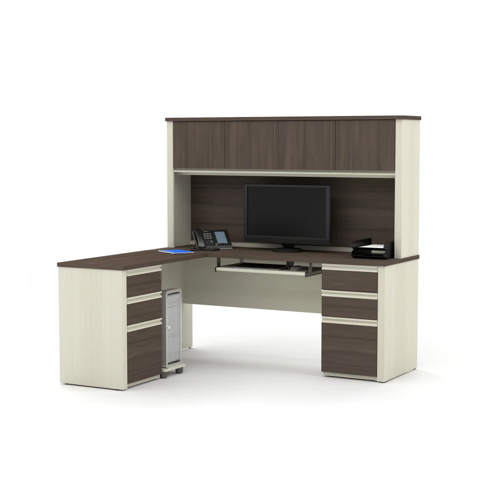 L-Shaped Desk with Hutch - Image 6