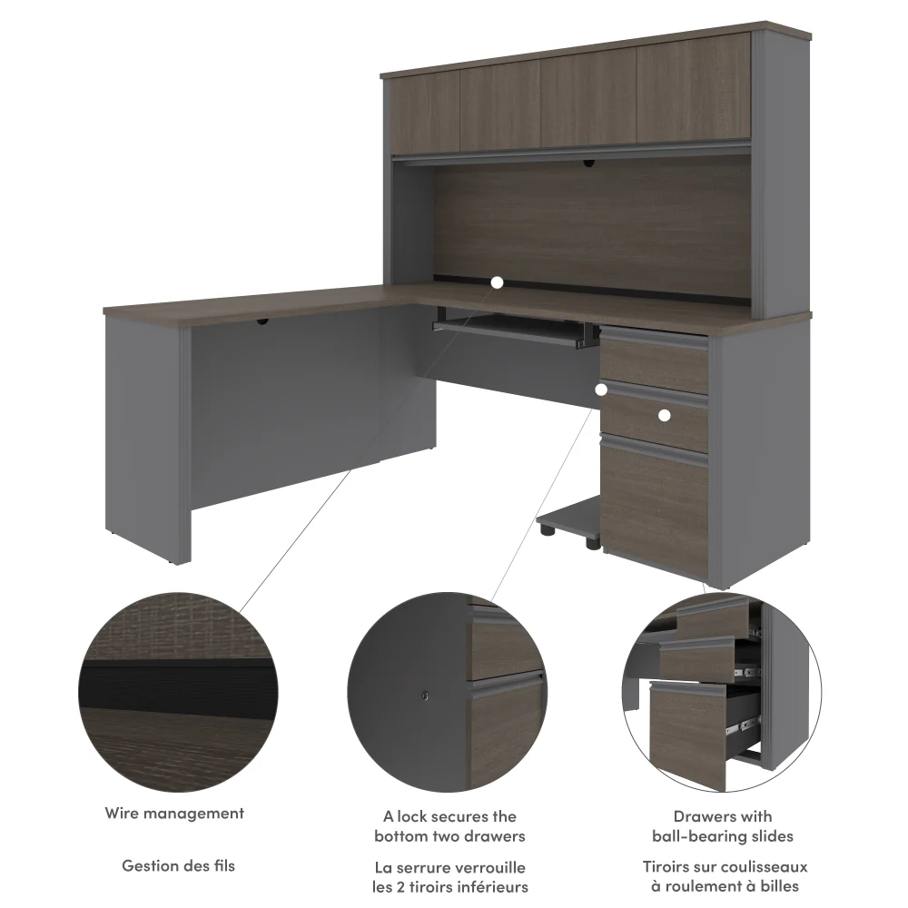 L-Shaped Desk with Drawers - Image 11