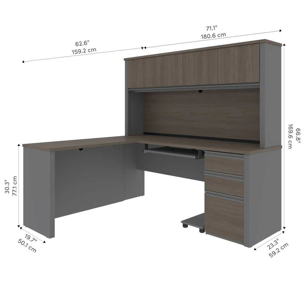 L-Shaped Desk with Drawers - Image 12