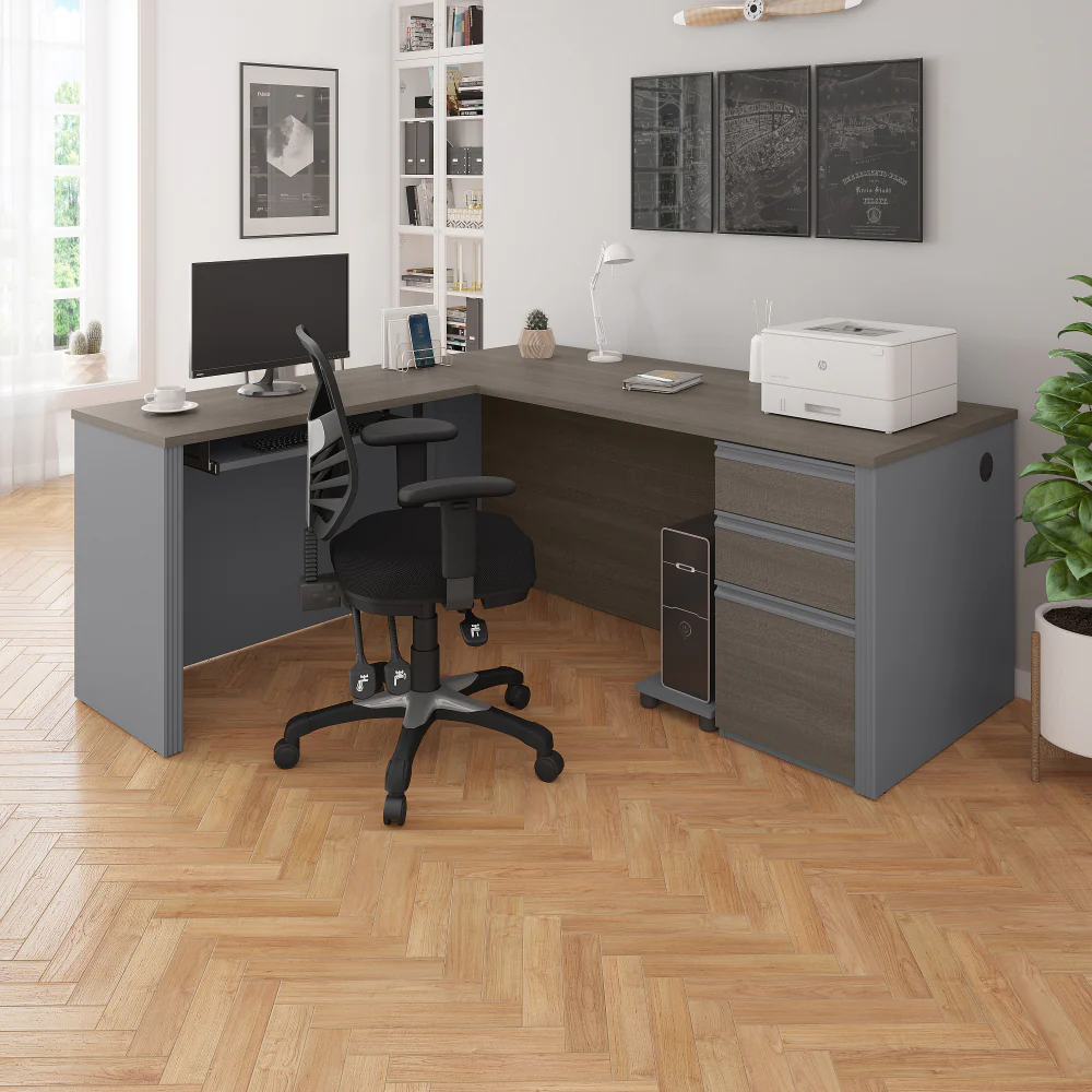 L-Shaped Desk with Drawers - Image 19