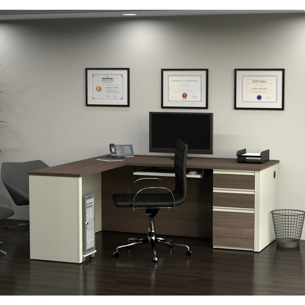 L-Shaped Desk with Drawers - Image 24