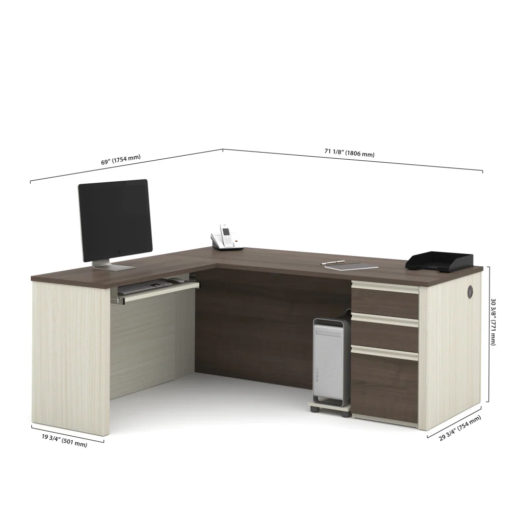 L-Shaped Desk with Drawers - Image 28