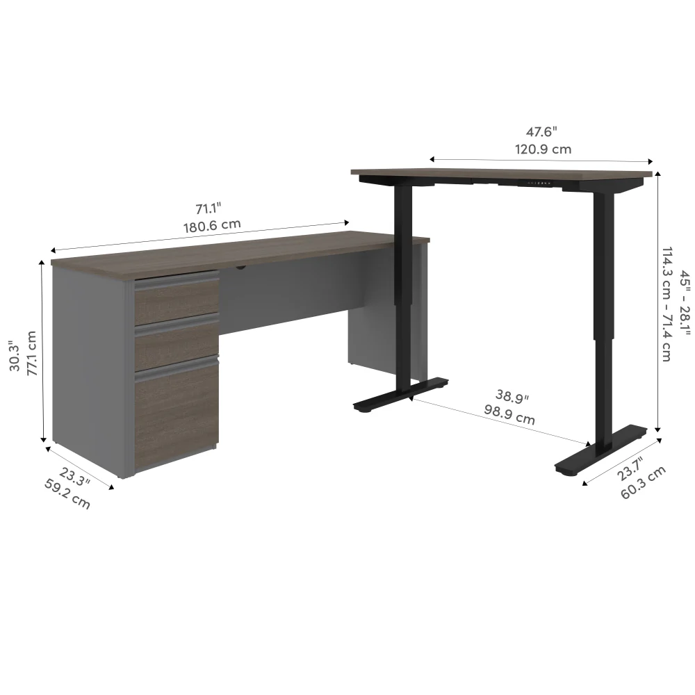 L-Shaped Desk with Drawers - Image 34