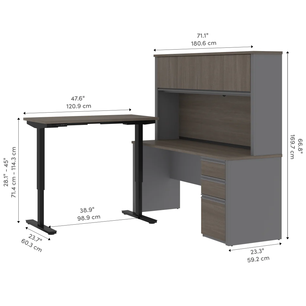 L-Shaped Desk with Drawers - Image 7