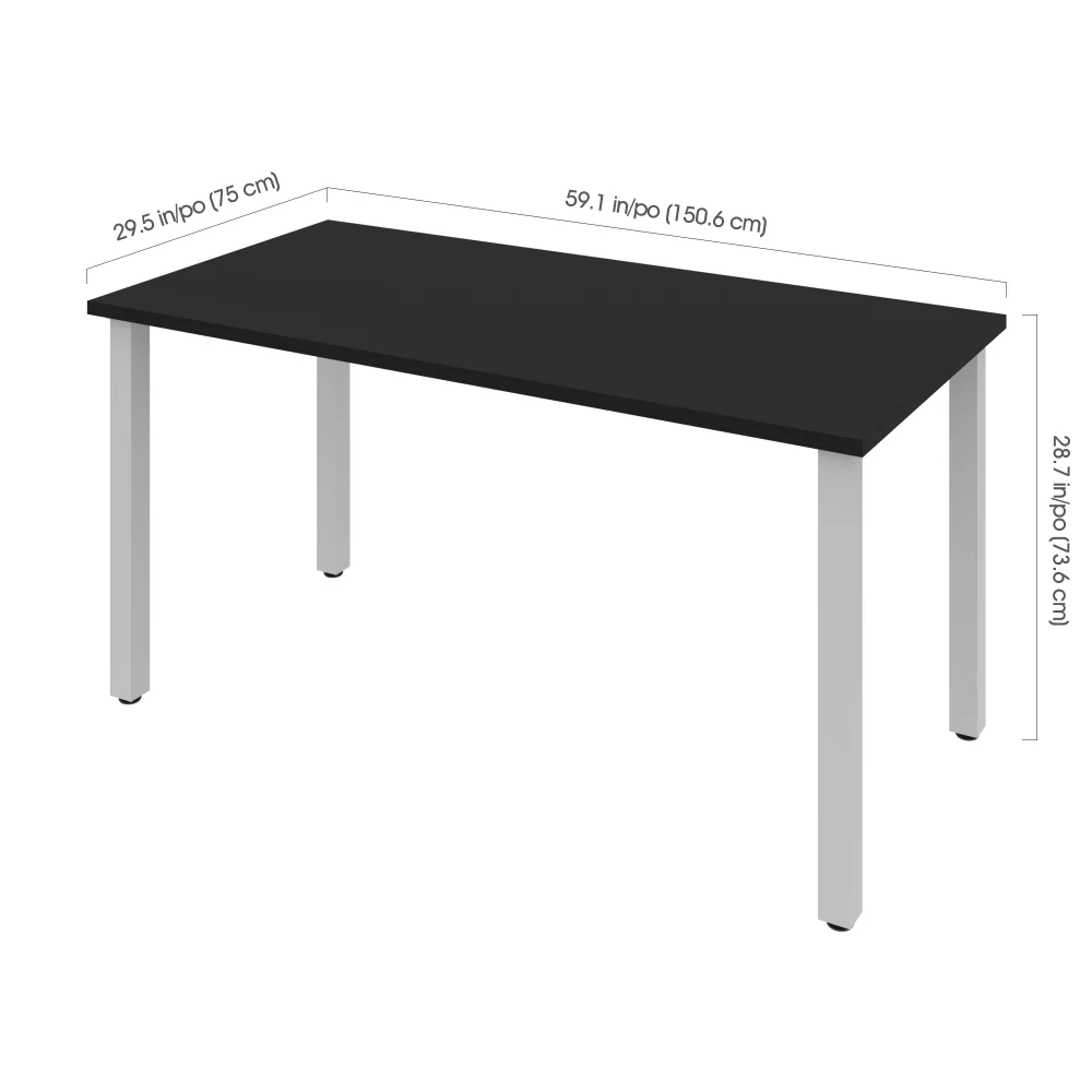 Table Desk with Metal Legs - Image 4