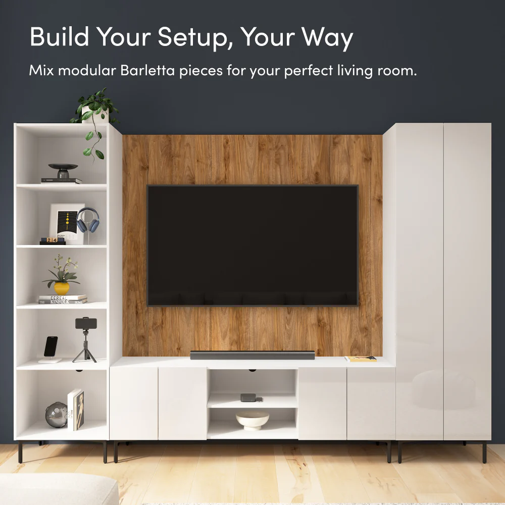 94W Modular Entertainment Center with Tall Cabinet - Image 14