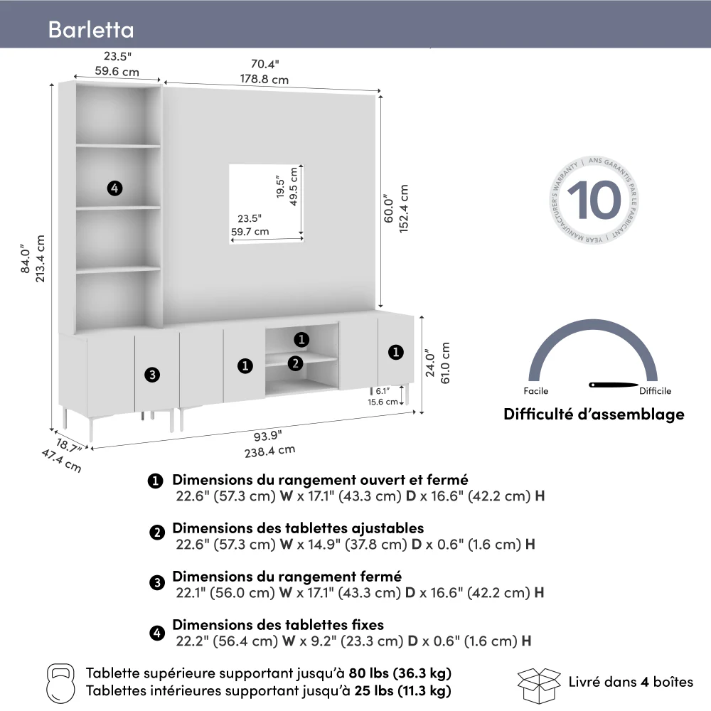 94W Modular Entertainment Center - Image 11