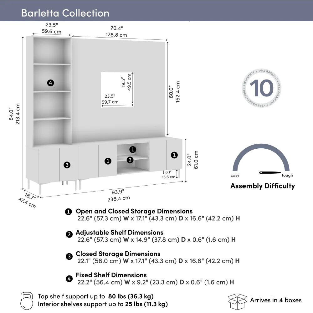 94W Modular Entertainment Center - Image 18