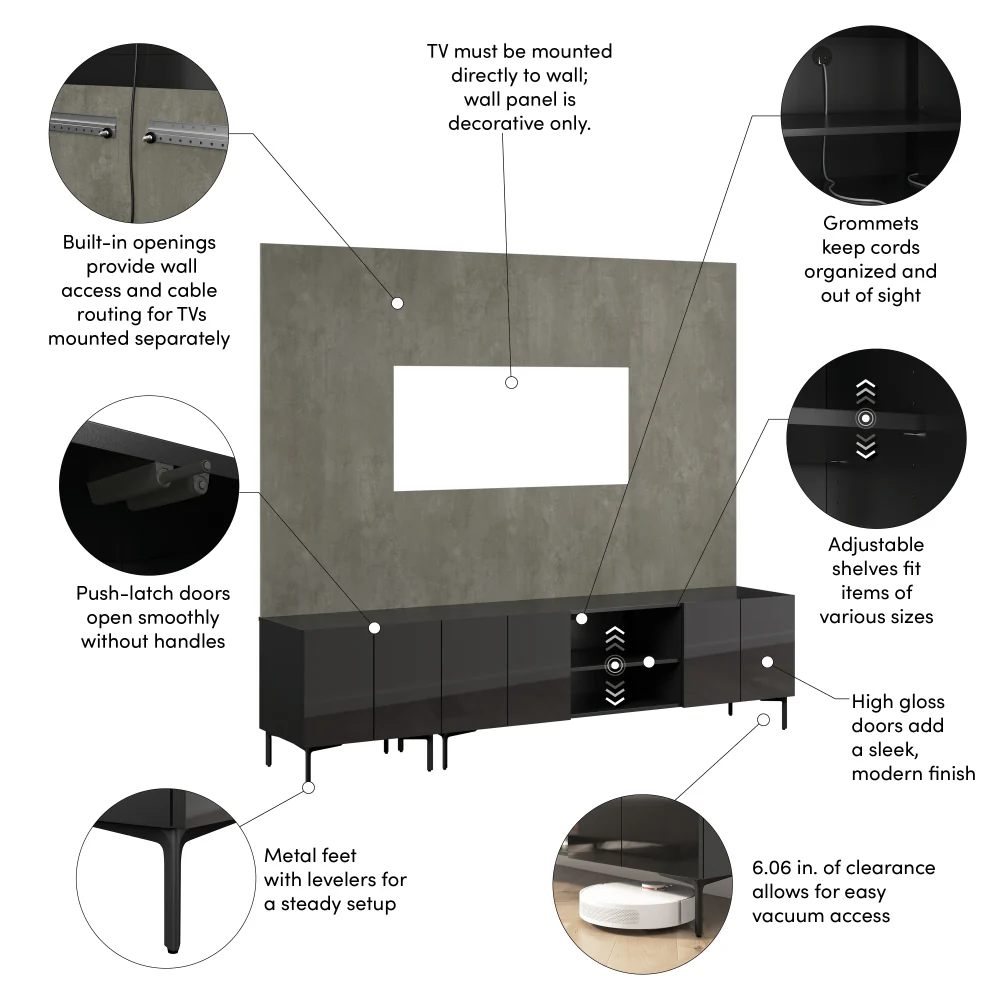 94W Modular Entertainment Center - Image 39