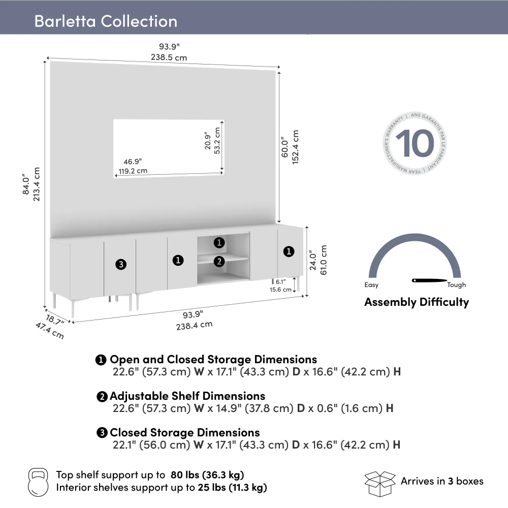 94W Modular Entertainment Center - Image 40