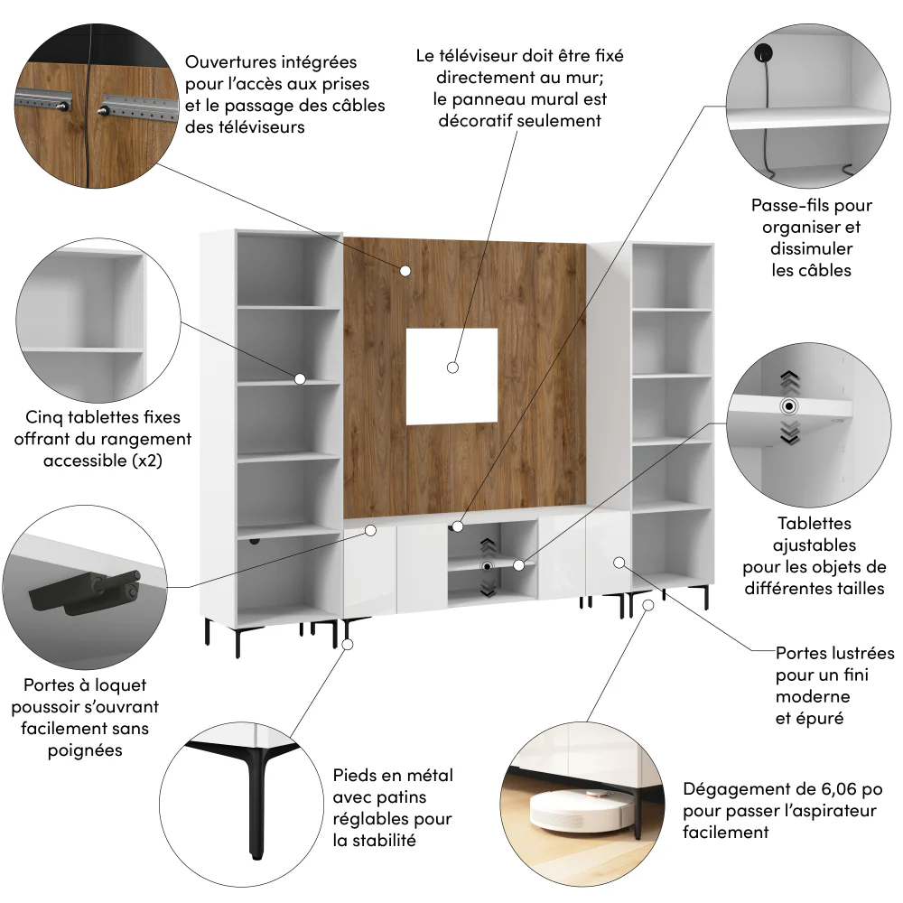 118W Modular Entertainment Center with Media Towers - Image 10