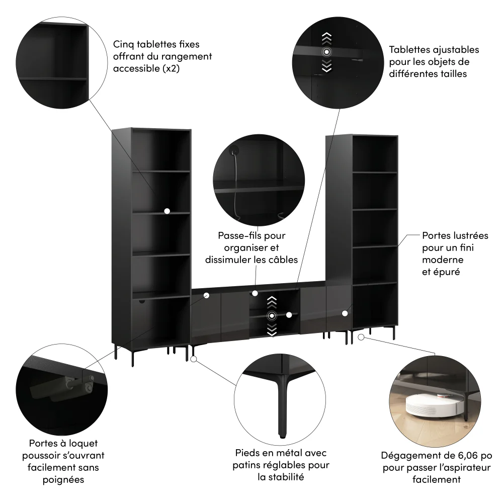 118W Modular Entertainment Center with Media Towers - Image 31