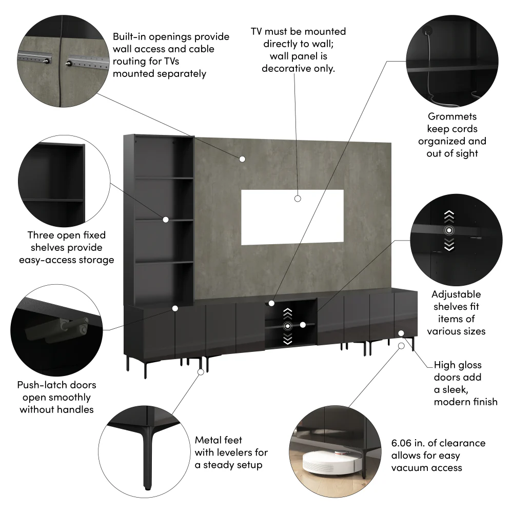 118W Modular Entertainment Center - Image 28