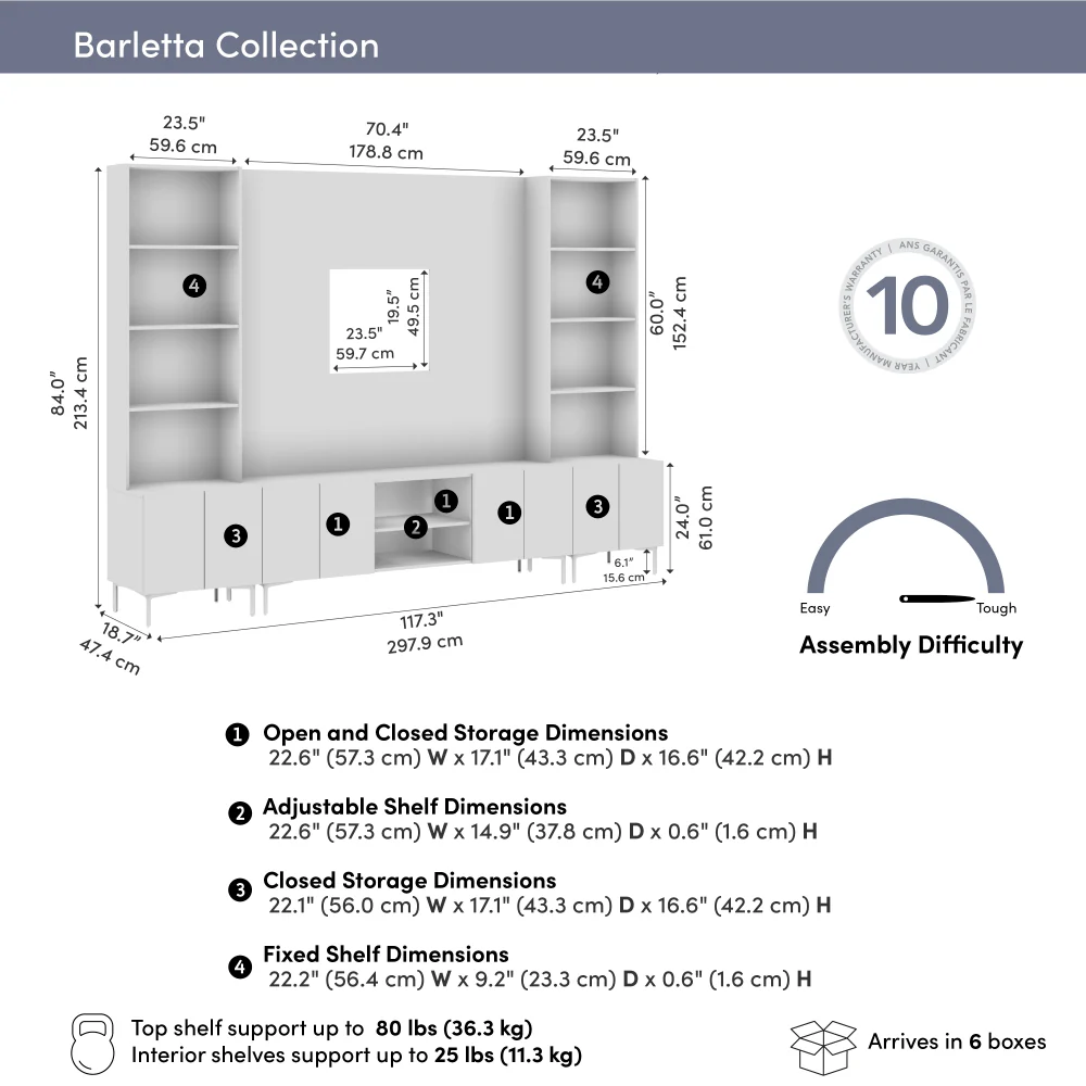 118W Modular Entertainment Center - Image 7