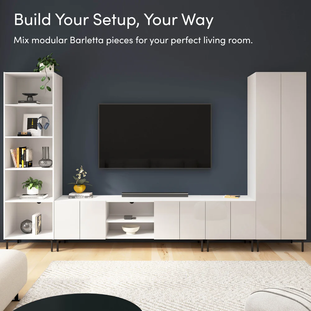 141W Modular Entertainment Center with Tall Cabinets - Image 14