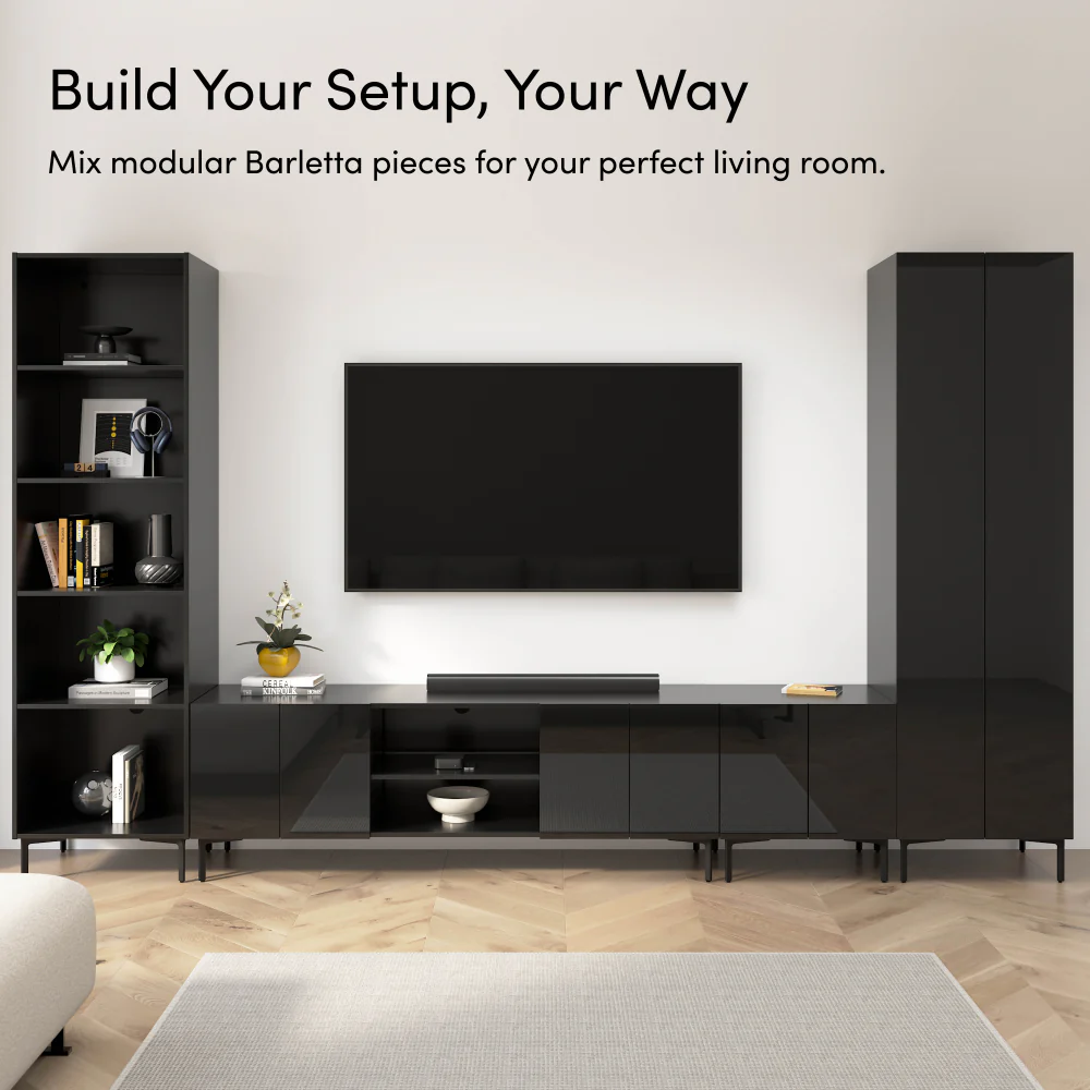 141W Modular Entertainment Center with Tall Cabinets - Image 3