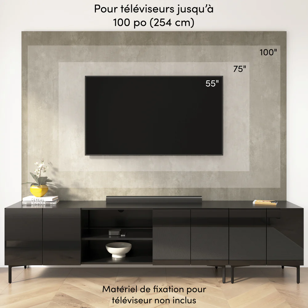 141W Modular Entertainment Center with Tall Cabinets - Image 31