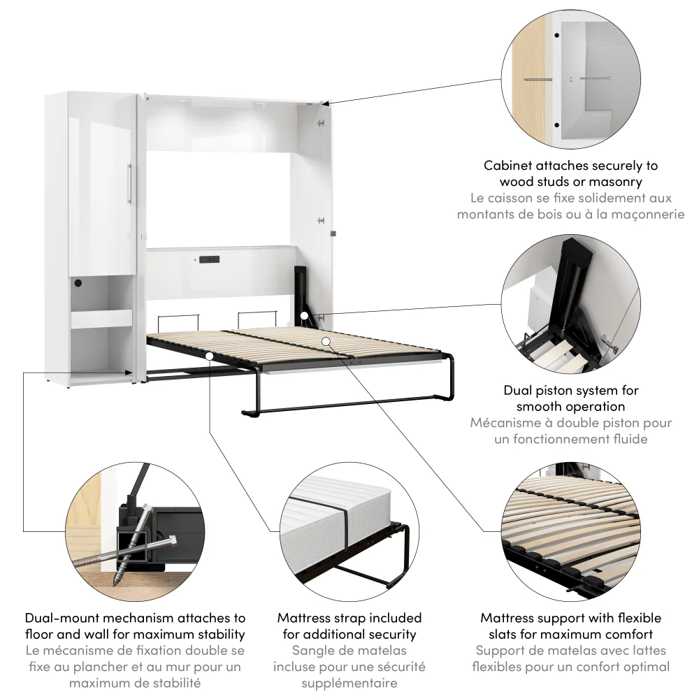 Murphy Bed with Storage Tower - Image 12