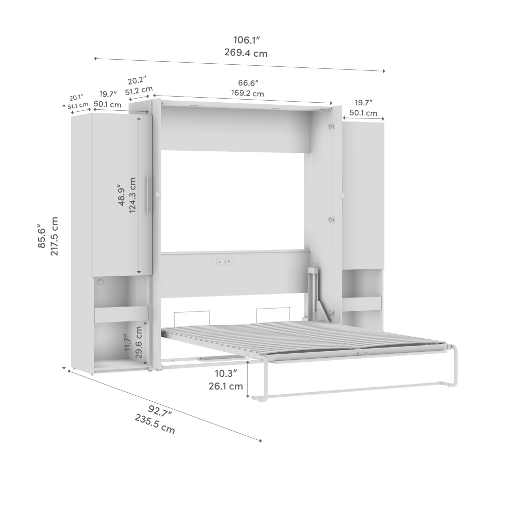 Murphy Bed with Storage Towers - Image 16