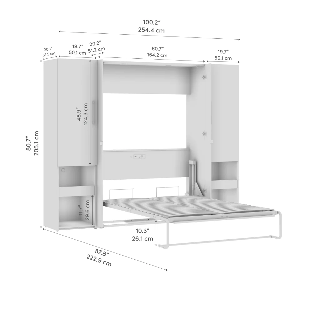 Murphy Bed with Storage Towers - Image 8