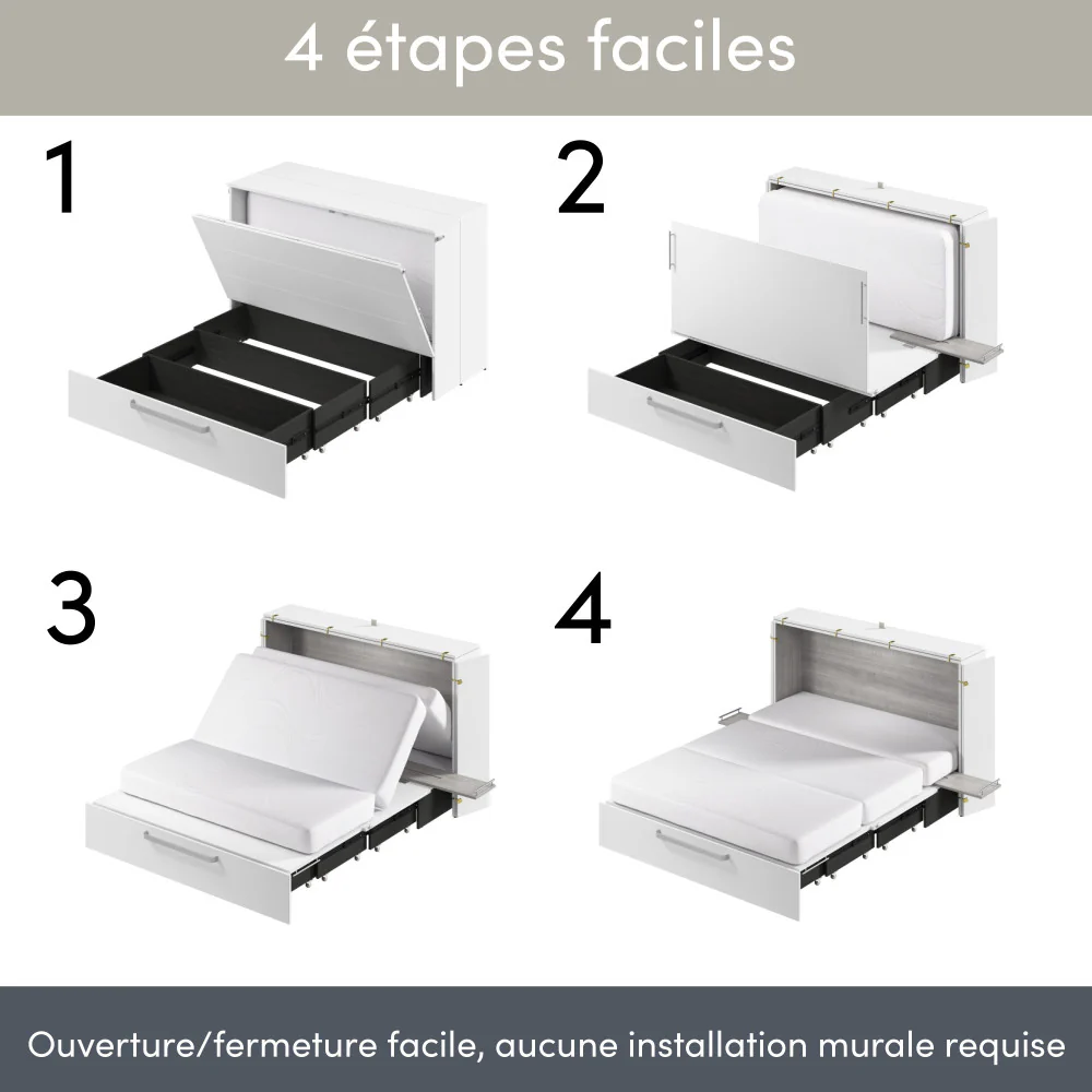 Murphy Cabinet Bed with Pullout Drawer - Image 11