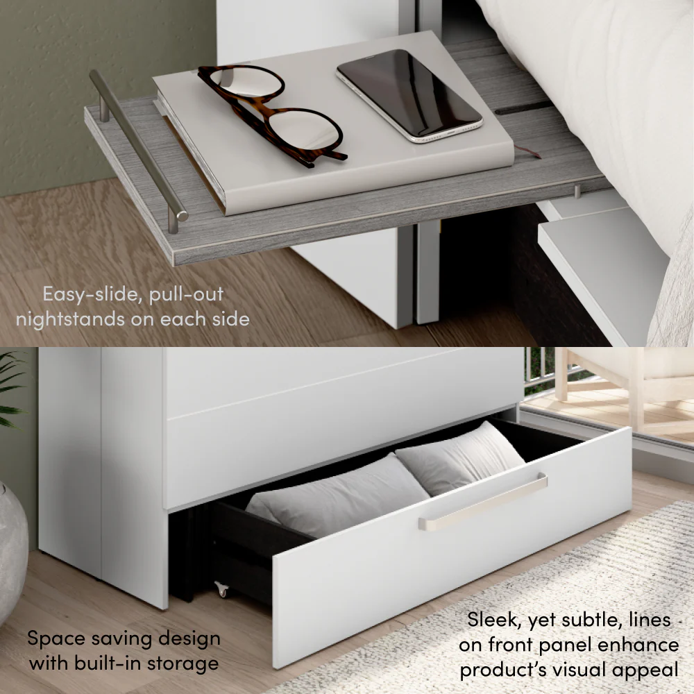 Murphy Cabinet Bed with Pullout Drawer - Image 4