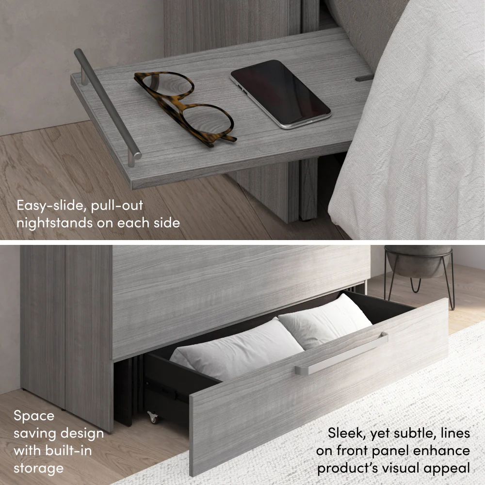 Murphy Cabinet Bed with Pullout Drawer - Image 54