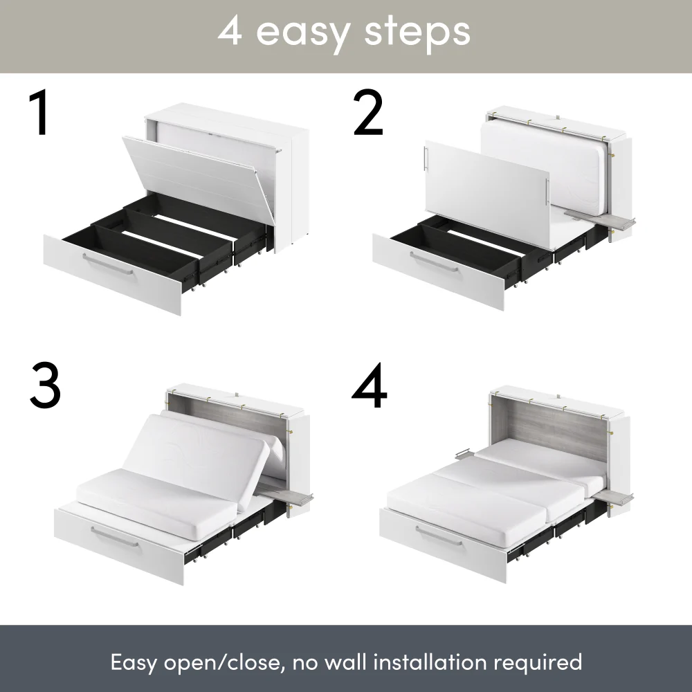 Murphy Cabinet Bed with Pullout Drawer - Image 69