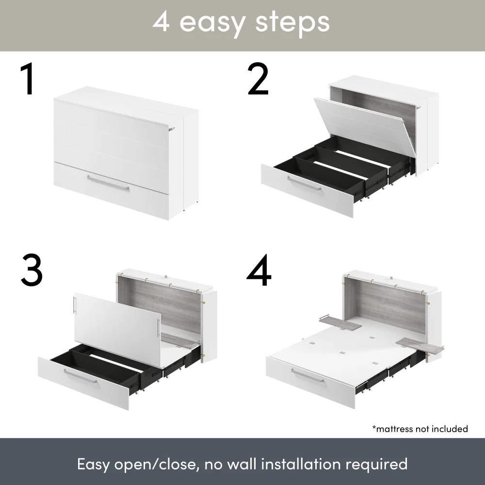 Murphy Cabinet Bed with Pullout Drawer - Image 92