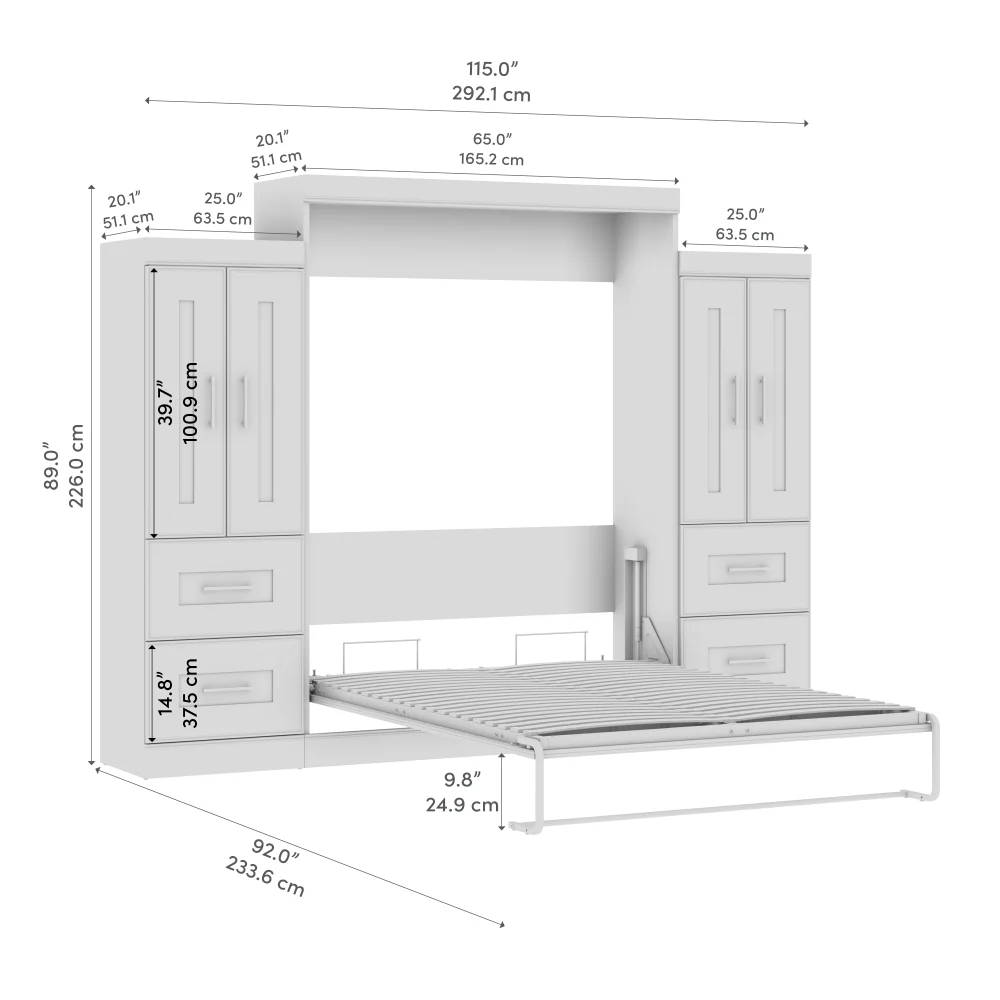 Murphy Bed with Storage Towers - Image 20