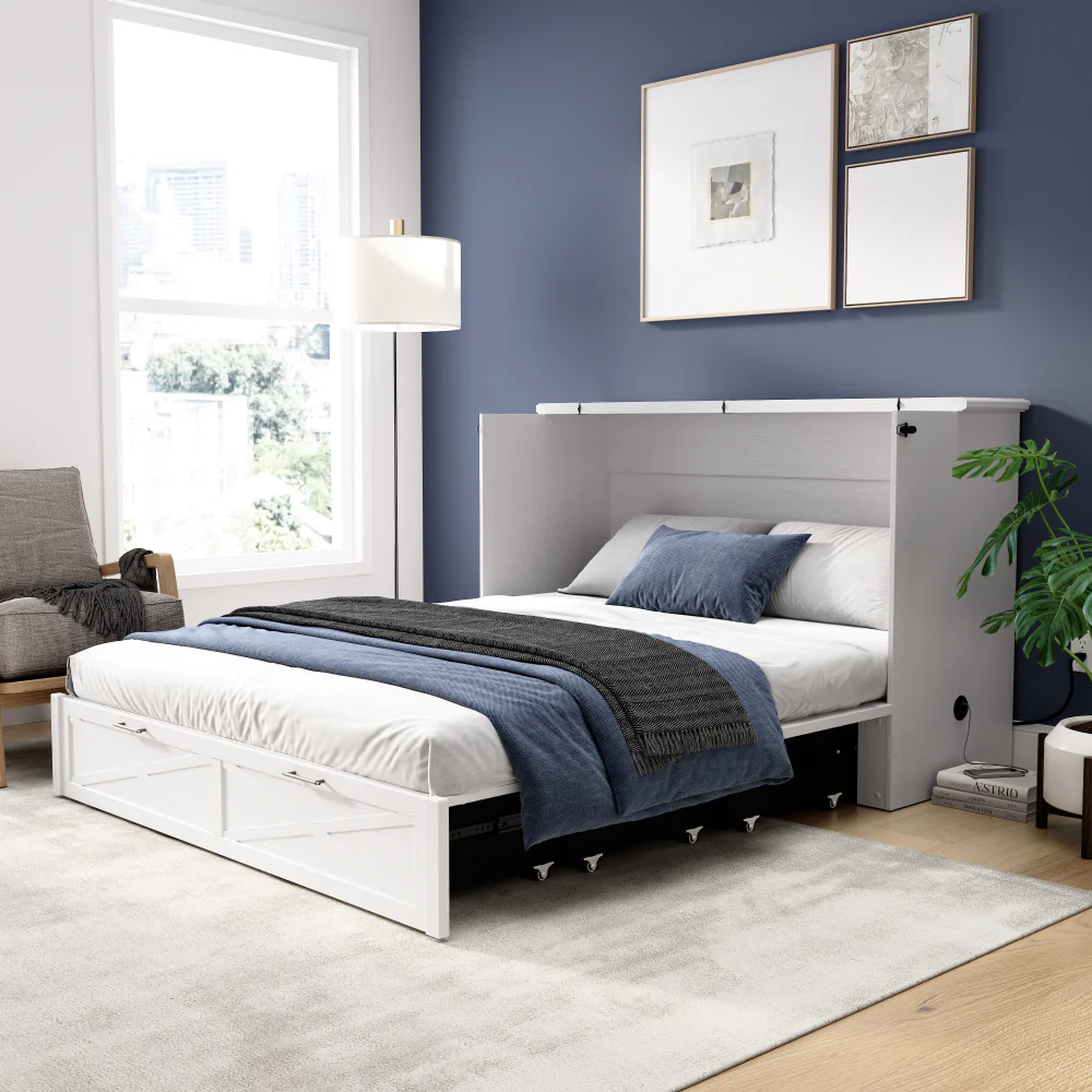 Murphy Cabinet Bed with Pullout Drawer - Image 32