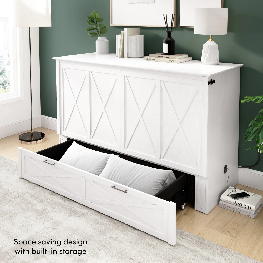 Murphy Cabinet Bed with Pullout Drawer - Image 4