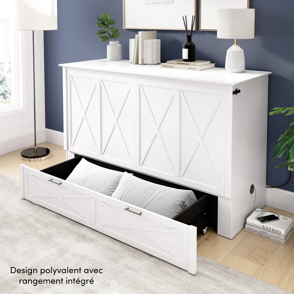 Murphy Cabinet Bed with Pullout Drawer - Image 40
