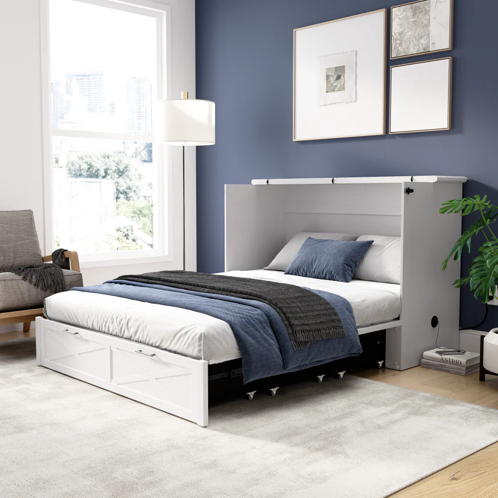 Murphy Cabinet Bed with Pullout Drawer - Image 47