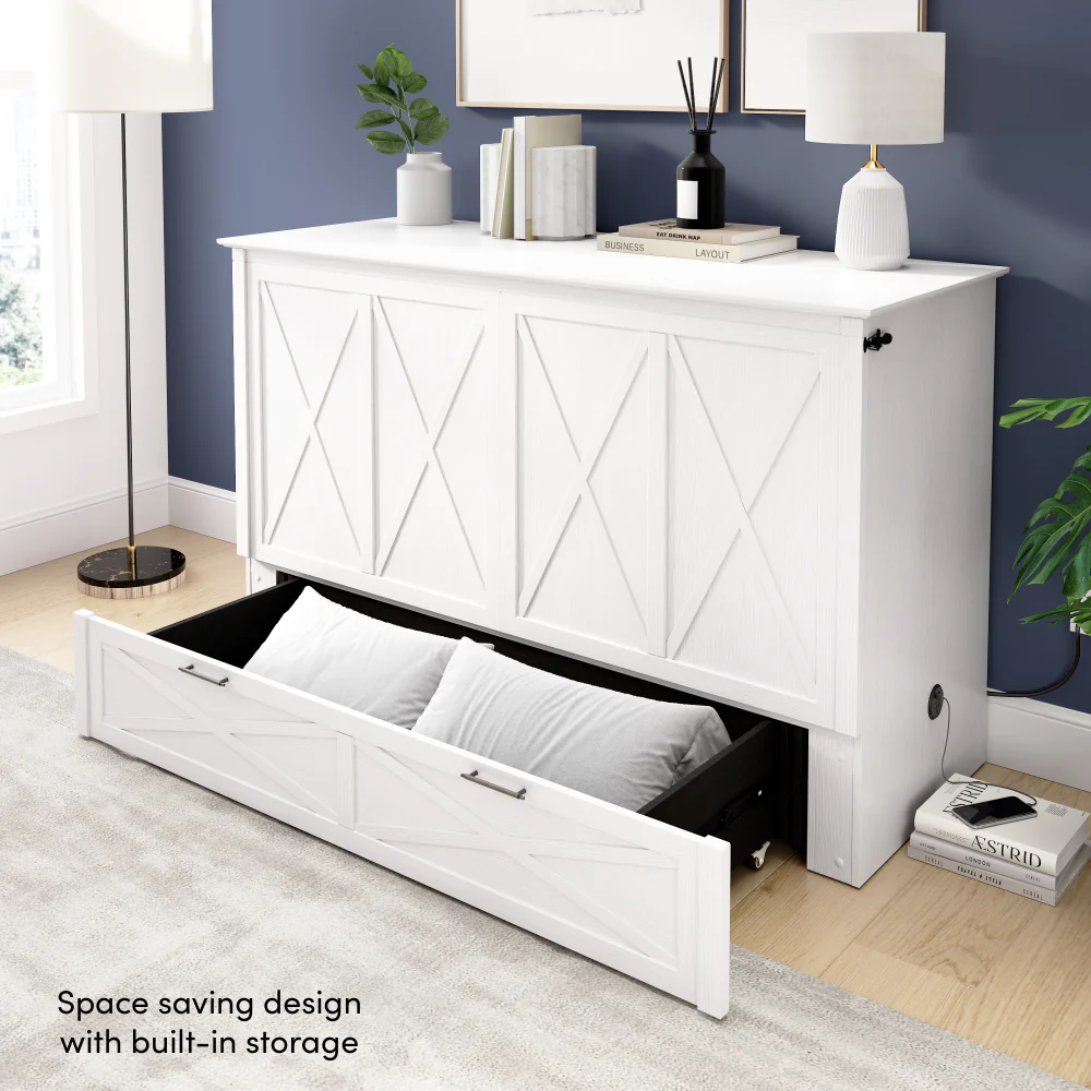 Murphy Cabinet Bed with Pullout Drawer - Image 49